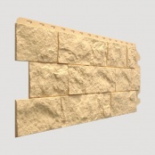 Фасадная панель Docke (Дёке) крупный камень FELS, слоновая кость
