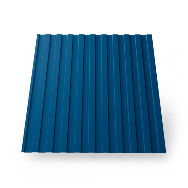 Профнастил С-8 (Полимер) цвет RAL 5005, толщина 0,5 мм