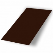 Плоский лист в оцинкованный защитной пленке, цвет RAL 8017, длина 2 м