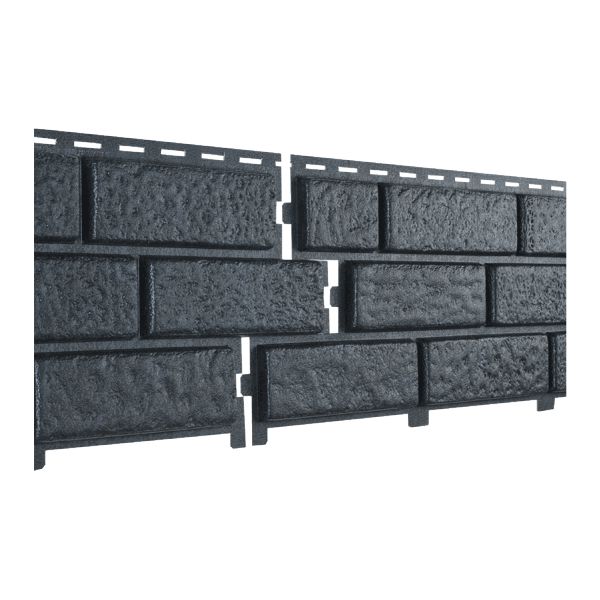 Фасадная панель U PLAST STONE Кирпич, графитовый