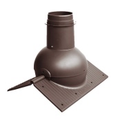 Коньковый элемент Krovent – Pipe-Cone для любого вида кровли, цвет коричневый