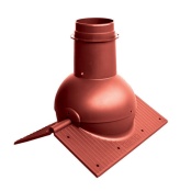 Коньковый элемент Krovent – Pipe-Cone для любого вида кровли, цвет красный