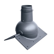 Коньковый элемент Krovent – Pipe-Cone для любого вида кровли, цвет серый