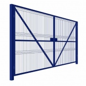 Ворота распашные GARDIS Fit 3D, 3500*1800 мм, столбы под бетонирование, цвет RAL 5005