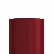 Штакетник металлический ELLIPSE, 0,4 мм, цвет RAL 3011, односторонний окрас, верх прямой