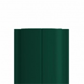 Штакетник металлический ELLIPSE, 0,4 мм, цвет RAL 6005, односторонний окрас, верх прямой