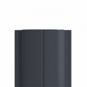 Штакетник металлический ELLIPSE, 0,4 мм, цвет RAL 7024, односторонний окрас, верх прямой
