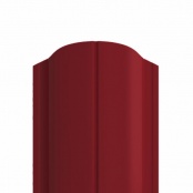 Штакетник металлический ELLIPSE, 0,4 мм, цвет RAL 3011, односторонний окрас, верх фигурный