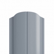 Штакетник металлический ELLIPSE, 0,4 мм, цвет RAL 7004, односторонний окрас, верх фигурный