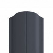 Штакетник металлический ELLIPSE, 0,4 мм, цвет RAL 7024, односторонний окрас, верх фигурный