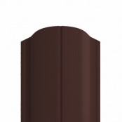 Штакетник металлический ELLIPSE, 0,4 мм, цвет RAL 8017, односторонний окрас, верх фигурный