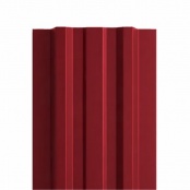 Штакетник металлический TRAPEZE, 0,45 мм, цвет RAL 3011, двухсторонний окрас, верх прямой