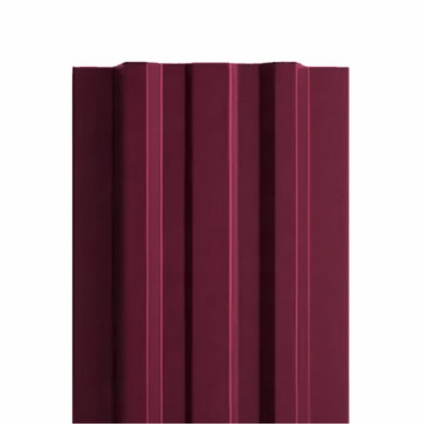 Штакетник металлический TRAPEZE, 0,45 мм, цвет RAL 3005, односторонний окрас, верх прямой