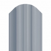 Штакетник металлический TRAPEZE, 0,4 мм, цвет RAL 7004, односторонний окрас, верх фигурный