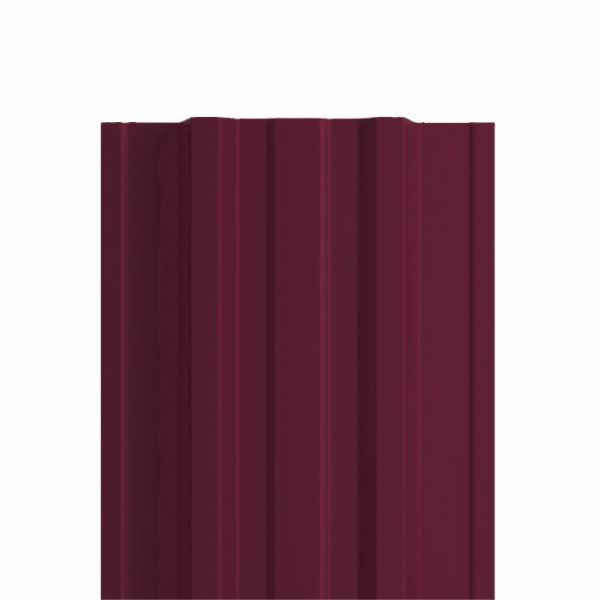 Штакетник металлический LANE, 0,45 мм, цвет RAL 3005, двухсторонний окрас, верх прямой