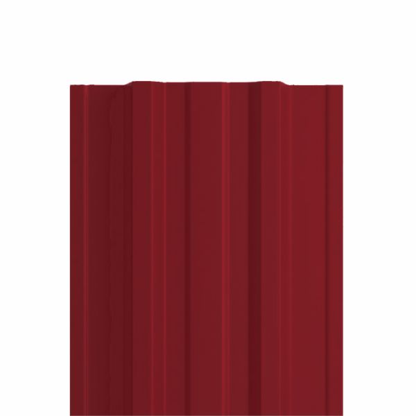 Штакетник металлический LANE, 0,45 мм, цвет RAL 3011, двухсторонний окрас, верх прямой