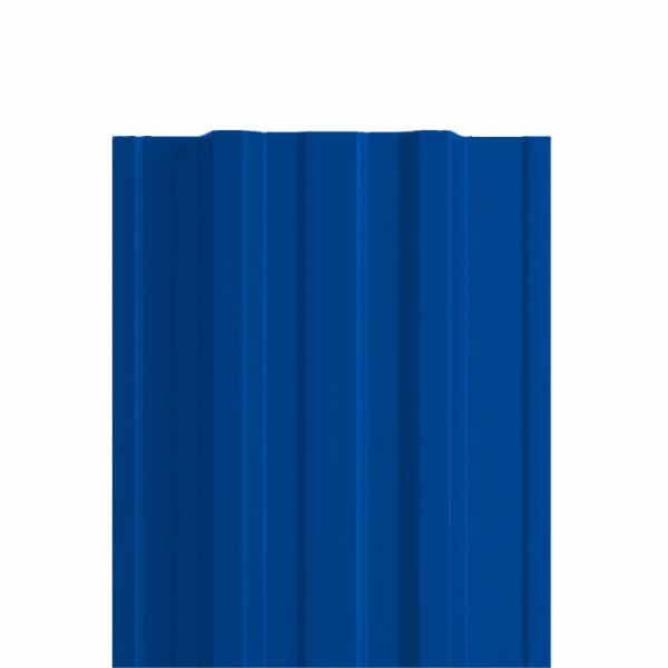 Штакетник металлический LANE, 0,45 мм, цвет RAL 5005, односторонний окрас, верх прямой