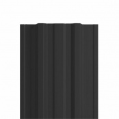 Штакетник металлический LANE, 0,45 мм, цвет RAL 7024, двухсторонний окрас, верх прямой