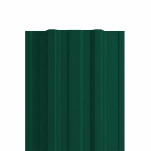 Штакетник металлический LANE, 0,45 мм, цвет RAL 6005, односторонний окрас, верх прямой