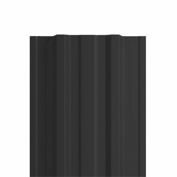 Штакетник металлический LANE, 0,45 мм, цвет RAL 7024, односторонний окрас, верх прямой