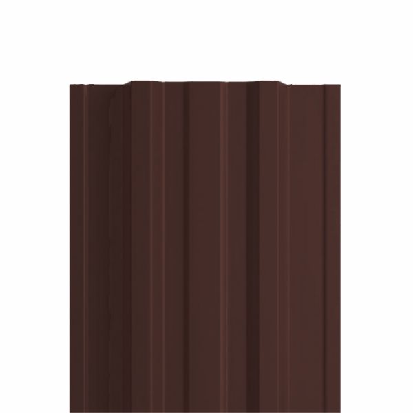 Штакетник металлический LANE, 0,45 мм, цвет RAL 8017, односторонний окрас, верх прямой