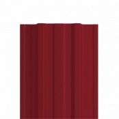 Штакетник металлический LANE, 0,45 мм, цвет RAL 3011, односторонний окрас, верх прямой