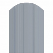Штакетник металлический LANE, 0,4 мм, цвет RAL 7004, односторонний окрас, верх фигурный