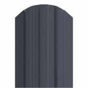 Штакетник металлический LANE, 0,4 мм, цвет RAL 7024, односторонний окрас, верх фигурный