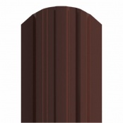 Штакетник металлический LANE, 0,4 мм, цвет RAL 8017, односторонний окрас, верх фигурный