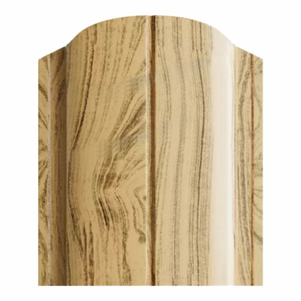 Штакетник металлический ELLIPSE, 0,5 мм, цвет Сосна матовая, односторонний окрас, верх фигурный