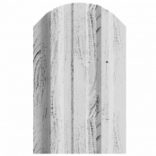 Штакетник металлический LANE, 0,5 мм, цвет Беленый дуб глянцевый, односторонний окрас, верх фигурный