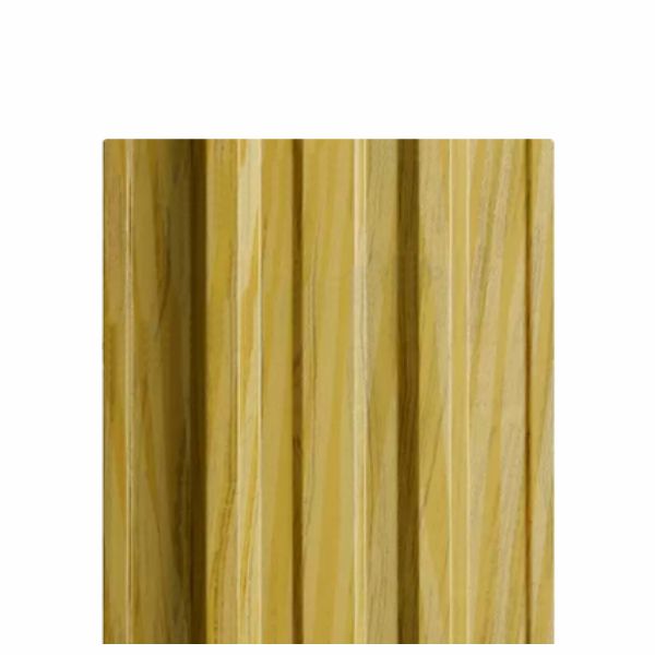 Штакетник металлический TRAPEZE, 0,5 мм, цвет Золотой дуб, односторонний окрас, верх прямой
