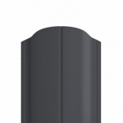 Штакетник металлический ELLIPSE, покрытие NORMAN, цвет RAL 7024, верх фигурный односторонний окрас