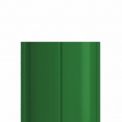 Штакетник металлический ELLIPSE, покрытие NORMAN, цвет RAL 6002, верх прямой, односторонний окрас