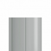 Штакетник металлический ELLIPSE, покрытие NORMAN, цвет RAL 9006, верх прямой, односторонний окрас 