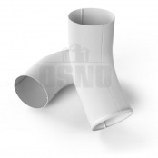 Колено сливное OSNO 60° (D90), цвет RAL 9003