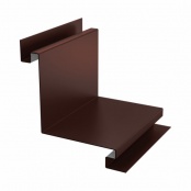 Планка угла внутреннего сложная 75 мм, 2000 мм, цвет RAL 8017