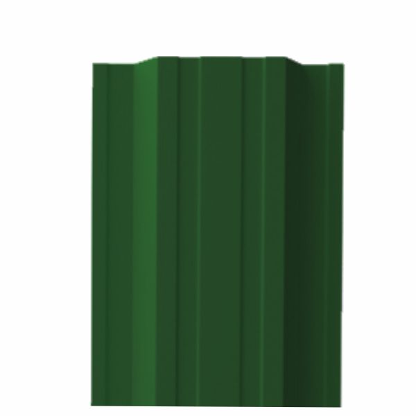 Штакетник металлический Plaza, 0,45 мм, цвет RAL 6002, односторонний окрас, верх прямой