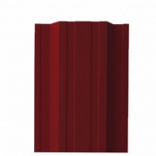 Штакетник металлический Plaza, 0,45 мм, цвет RAL 3011, односторонний окрас, верх прямой