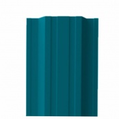 Штакетник металлический Plaza, 0,45 мм, цвет RAL 5021, односторонний окрас, верх прямой 