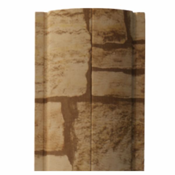 Штакетник металлический RONDO, 0,45 мм, Камень, верх прямой