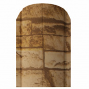 Штакетник металлический RONDO, 0,45 мм, Камень, верх фигурный