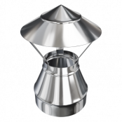 Оголовок с зонтом Ø115/200, нержавейка 0,5 мм/ нержавейка 0,5 мм (ИНС)