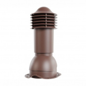 Вентиляционная труба для металлочерепицы Viotto диаметр 110 мм, высота 550 мм, не утепленная, коричневый шоколад RAL 8017