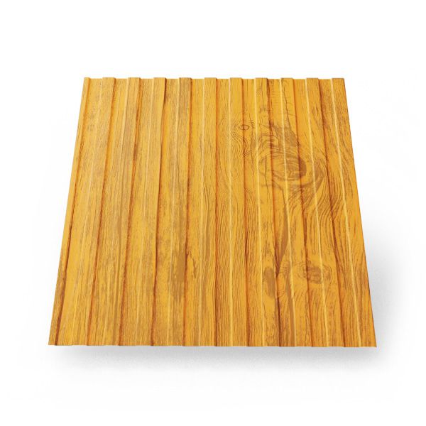 Профнастил С-8 с покрытием под дерево, цвет золотой дуб (А)