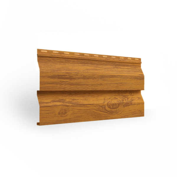 Металлический сайдинг "Корабельная доска", золотой дуб (0,45)