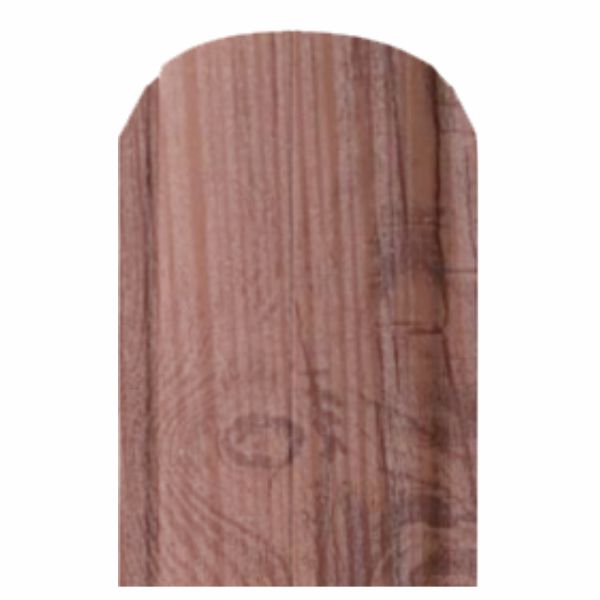 Штакетник металлический RONDO, 0,45 мм, темный дуб, верх фигурный