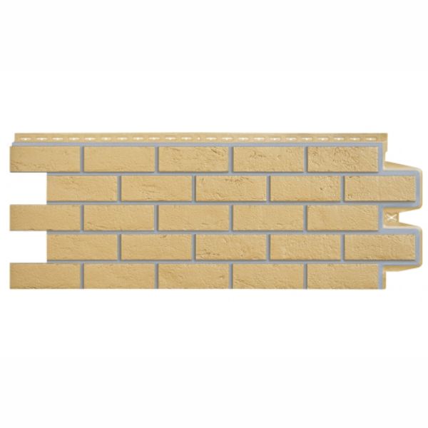 Фасадная панель Grand Line Состаренный кирпич Премиум, горчичная, шов 7006