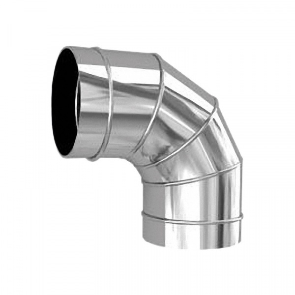 Отвод угол 135 градусов Ø115, нержавеющая сталь 0,8 мм (ОГНИС)