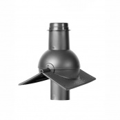 Коньковый выход канализации Krovent Pipe-cone, цвет серый